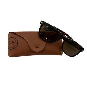 Ray-Ban Black Sunglasses with Tan Case